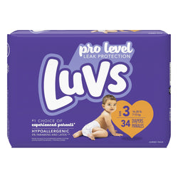 Luvs Diapers Jumbo Pack Size 3 - 34 CT 4 Pack