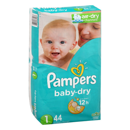 Pampers Baby Dry Size 1 Jumbo Diapers - 44 CT 2 Pack