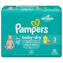 Pampers Baby Dry Size 3 Jumbo Diapers - 32 CT 4 Pack