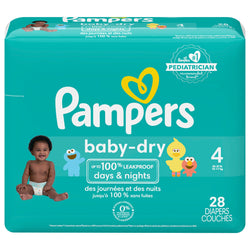 Pampers Baby Dry Size 4 Jumbo Diapers - 28 CT 4 Pack
