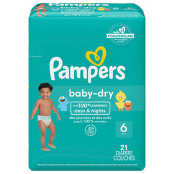 Pampers Baby Dry Size 6 Jumbo Diapers - 21 CT 4 Pack