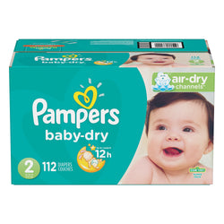 Pampers Diapers Baby Dry Case Size 2 - 112 Diapers