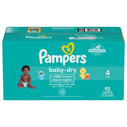 Pampers Diapers Baby Dry Size 4 - 92 Diapers
