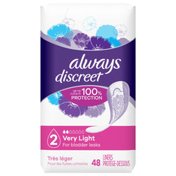 Always Discreet Very Light Regular Liners - 48 CT 3 Pack