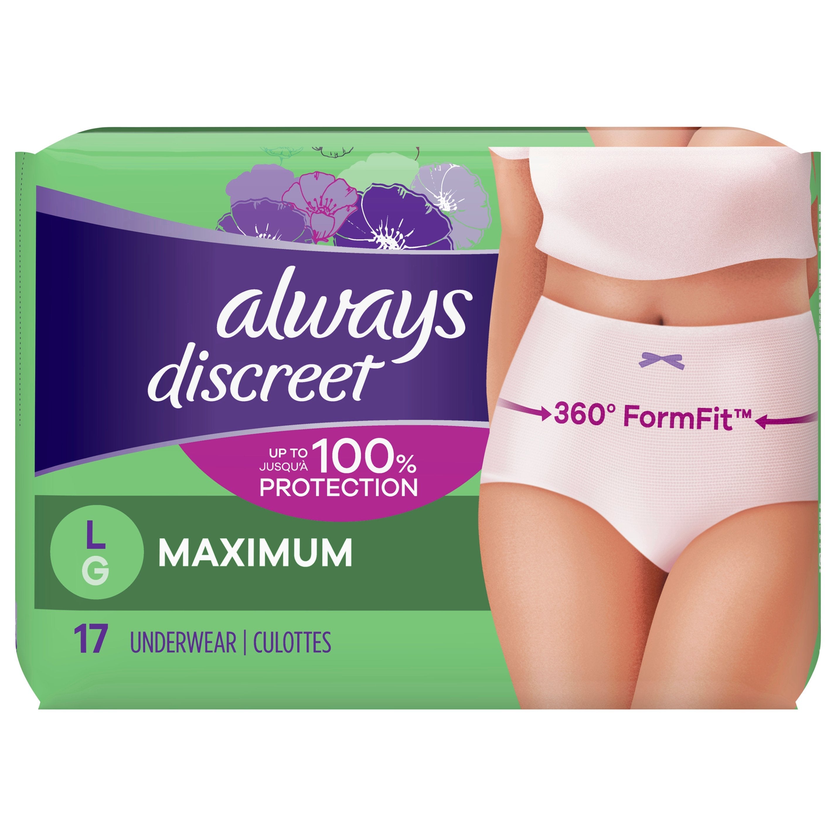 Always Discreet Max Large Underwear - 17 CT 3 Pack – StockUpExpress