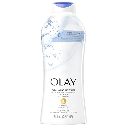 Olay Body Wash Daily Exfoliatng Sea Salt - 22 FZ 4 Pack