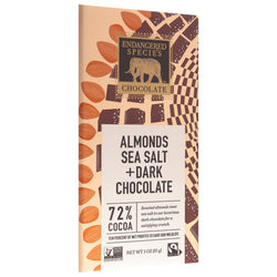 Endangered Species Dark Chocolate With Sea Salt & Almonds - 3 OZ 12 Pack
