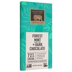 Endangered Species Dark Chocolate With Forest Mint - 3 OZ 12 Pack