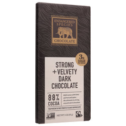 Endangered Species Dark Chocolate With 88% Cocoa - 3 OZ 12 Pack