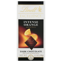 Lindt Excellence Dark Chocolate Intense Orange Bar - 3.5 OZ 12 Pack