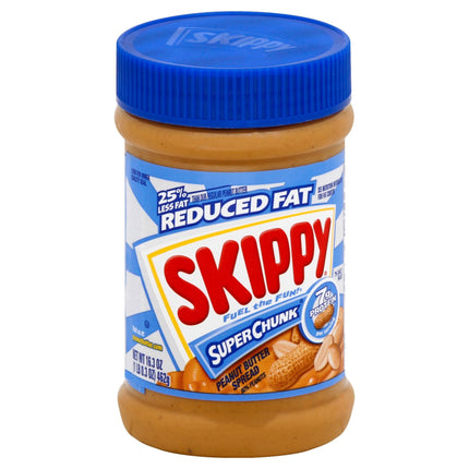 Skippy Peanut Butter Reduced Fat Chunky - 16.3 OZ 12 Pack