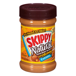 Skippy Natural Peanut Butter Creamy With Honey - 15 OZ 12 Pack