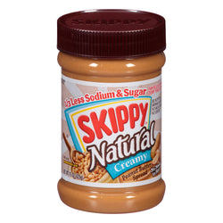 Skippy Natural Peanut Butter Creamy Reduced Fat Less Sodium - 15 OZ 12 Pack