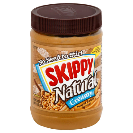 Skippy Natural Peanut Butter Creamy - 26.5 OZ 12 Pack