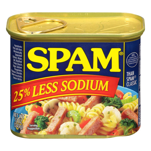 Spam Lunch Meat Less Salt - 12 OZ 12 Pack