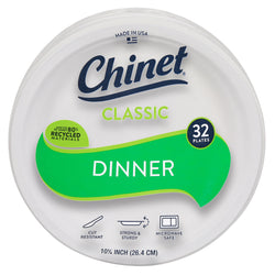 Chinet Dinner Plate - 32 CT 12 Pack