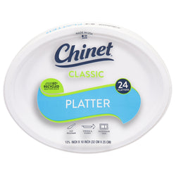 Chinet Classic White Platter - 24 CT 12 Pack