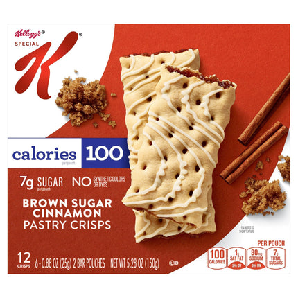 Kellogg's Special K Pastry Crisps Brown Sugar Cinnamon - 5.28 OZ 8 Pack