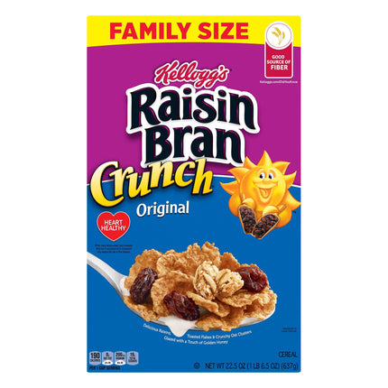 Kellogg's Raisin Bran Crunch Family Size - 22.5 OZ 16 Pack
