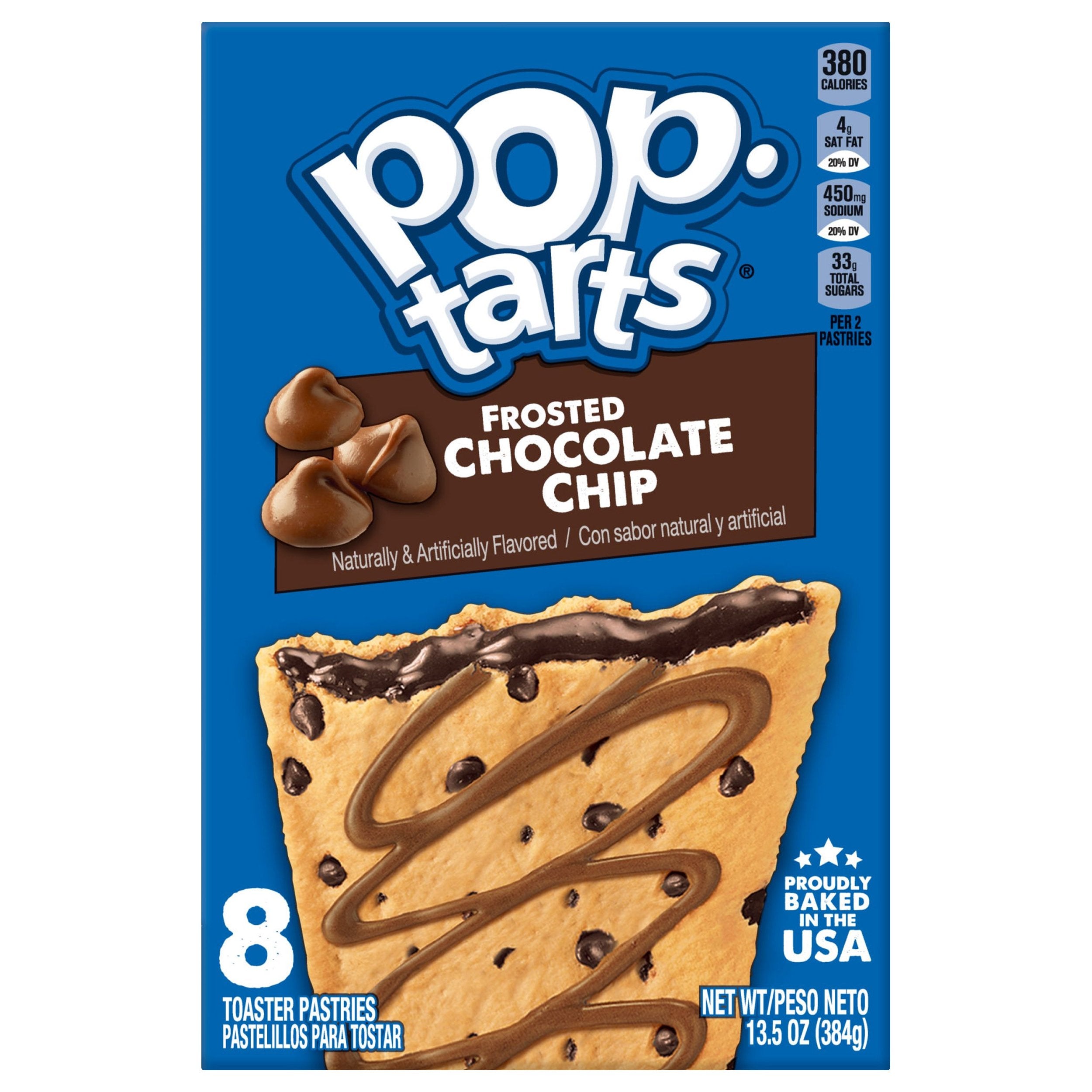 Kellogg's Pop-Tarts Frosted Chocolate Chip - 13.5 OZ 12 Pack –  StockUpExpress