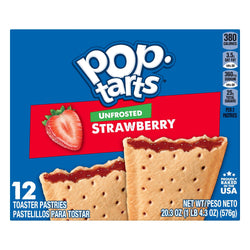 Kellogg's Pop-Tarts Unfrosted Strawberry - 20.3 OZ 12 Pack