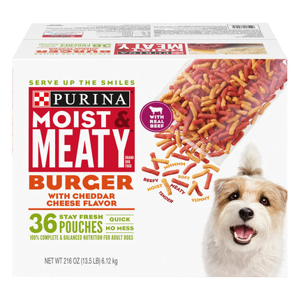 Purina Dog Food Moist & Meaty With Cheese - 216 OZ 1 Pack