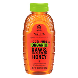Nature Nate's Organic Raw & Unfiltered Honey - 16 OZ 6 Pack