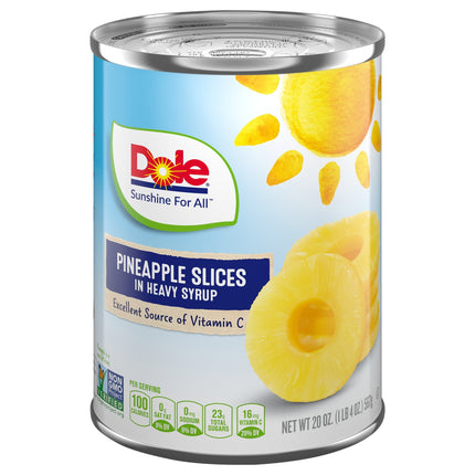Dole Pineapple Sliced In Heavy Syrup - 20 OZ 12 Pack