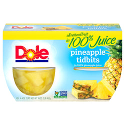 Dole Fruit Cups Pineapple - 16 OZ 6 Pack