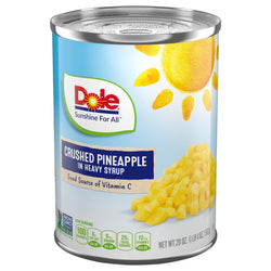 Dole Pineapple Crushed In Heavy Syrup - 20 OZ 12 Pack