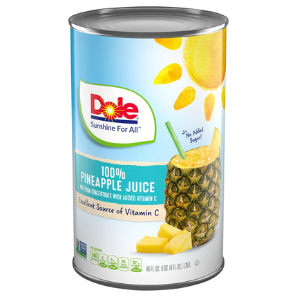 Dole Juice 100% Pineapple - 46 FZ 12 Pack