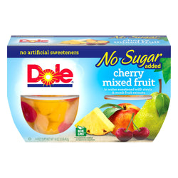 Dole Fruit Cups Cherry Mixed Fruit No Sugar Added - 16 OZ 6 Pack