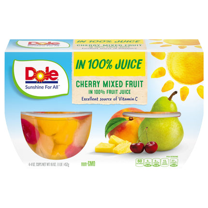 Dole Fruit Cups Cherry Mixed Fruit - 16 OZ 6 Pack