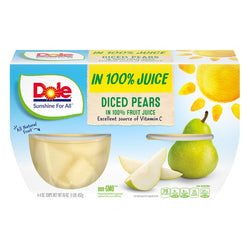 Dole Fruit Cups Diced Pears - 16 OZ 6 Pack
