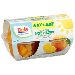 Dole Fruit Cups Diced Peaches - 16 OZ 6 Pack