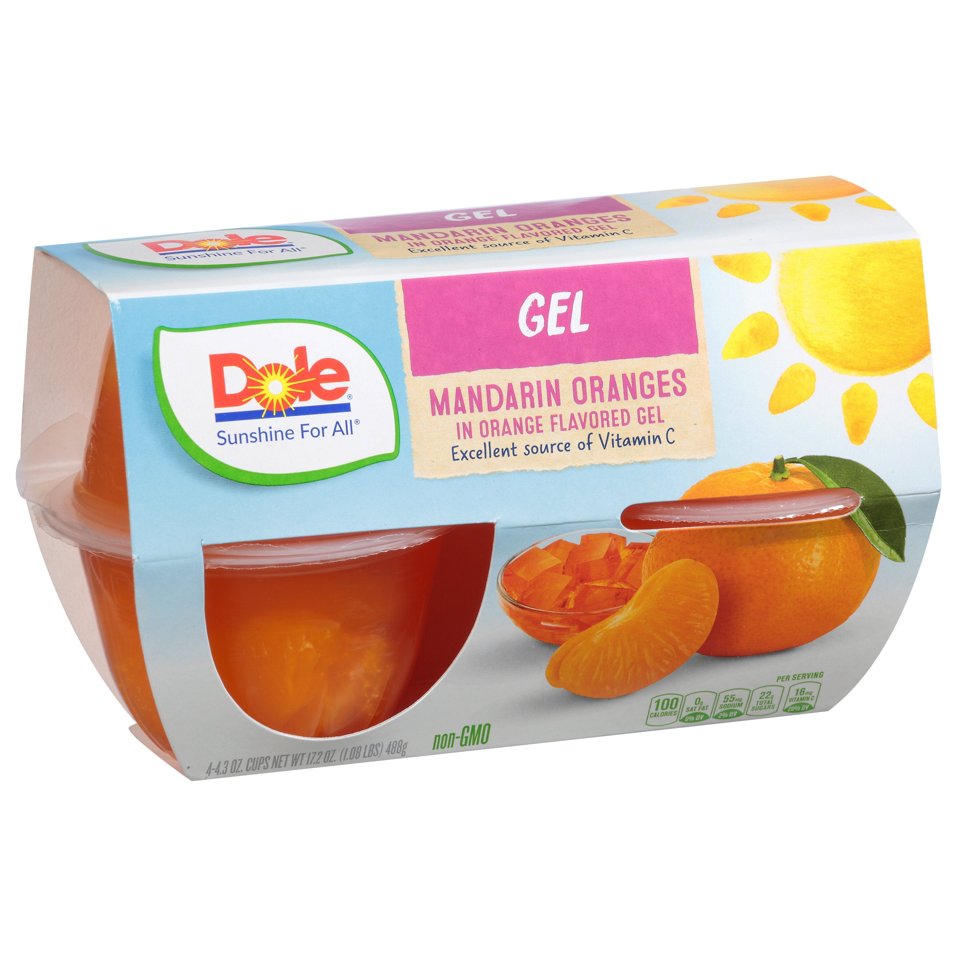Mandarin Oranges in Orange Flavored Gel - Lite, Fruit Cup® Snacks