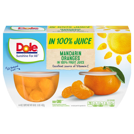 Dole Fruit Cups Mandarin Oranges - 16 OZ 6 Pack