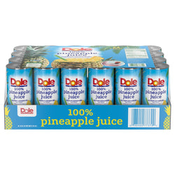 Dole Juice 100% Pineapple - 8.4 FZ Cans 24 Pack