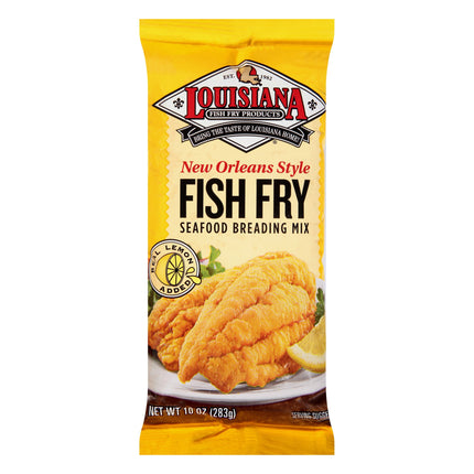 Louisiana Fish Fry New Orleans Style Lemon Fish Fry Seafood Breading Mix - 10 OZ 12 Pack