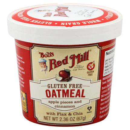 Bob's Red Mill Gluten Free Apple Cinnamon Oatmeal Cup - 2.36 OZ 12 Pack
