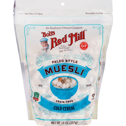 Bob's Red Mill Gluten Free Paleo Style Muesli Cold Cereal - 14 OZ 4 Pack