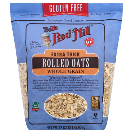 Bob's Red Mill Gluten Free Extra Thick Rolled Oats - 32 OZ 4 Pack