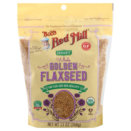 Bob's Red Mill Organic Gluten Free Flaxseed Whole Brown - 13 OZ 4 Pack