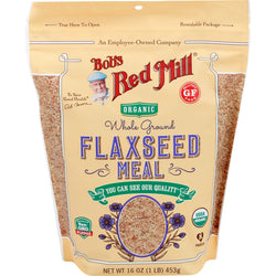 Bob's Red Mill Organic Gluten Free Whole Ground Flaxseed Meal - 16 OZ 4 Pack