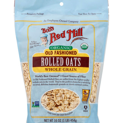 Bob's Red Mill Organic Old Fashioned Rolled Oats - 16 OZ 4 Pack