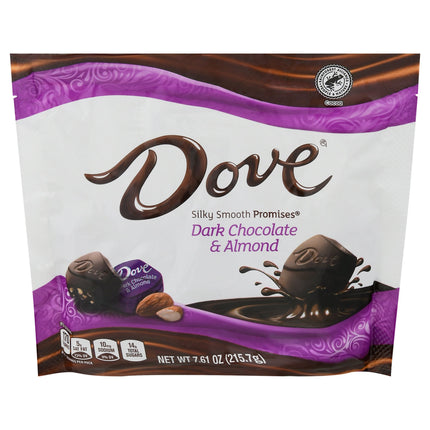 Dove Silky Smooth Promises Dark Chocolate & Almond Stand Up Pouch - 7.61 OZ 8 Pack