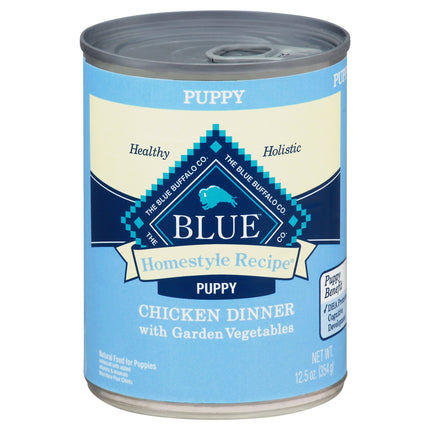 Blue Buffalo Homestyle Puppy Chicken Dinner/Vegetables Dog Food - 12.5 OZ 12 Pack