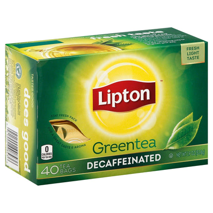 Lipton Tea Bags Green Decaffeinated - 40 CT 6 Pack