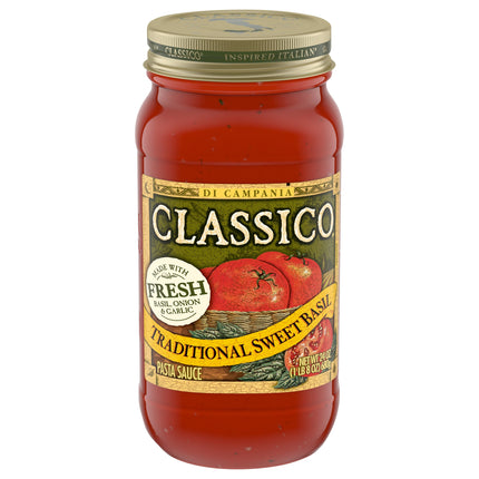 Classico Sauce Pasta Traditional Sweet Basil - 24 OZ 12 Pack