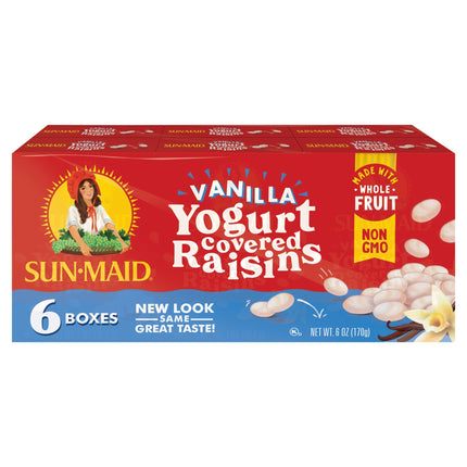 Sun-Maid Raisins Vanilla Yogurt Covered - 6 OZ 18 Pack